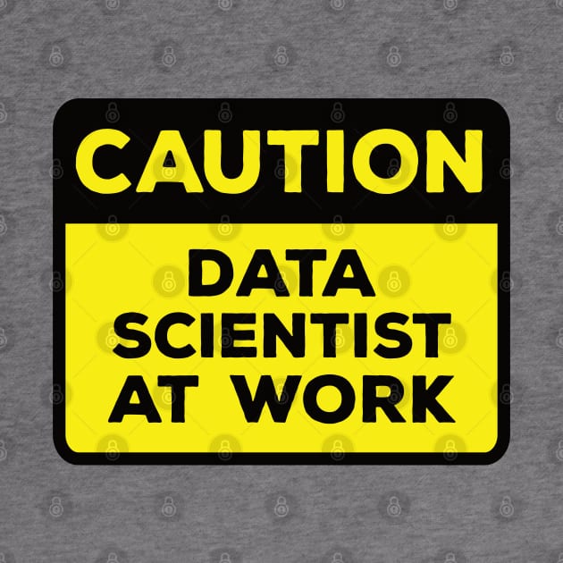 Funny Yellow Road Sign - Caution Data Scientist at Work by Software Testing Life